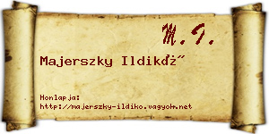 Majerszky Ildikó névjegykártya